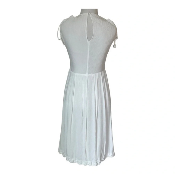 Koton White Midi Summer Boho Vacation Dress Medium - Picture 2 of 10